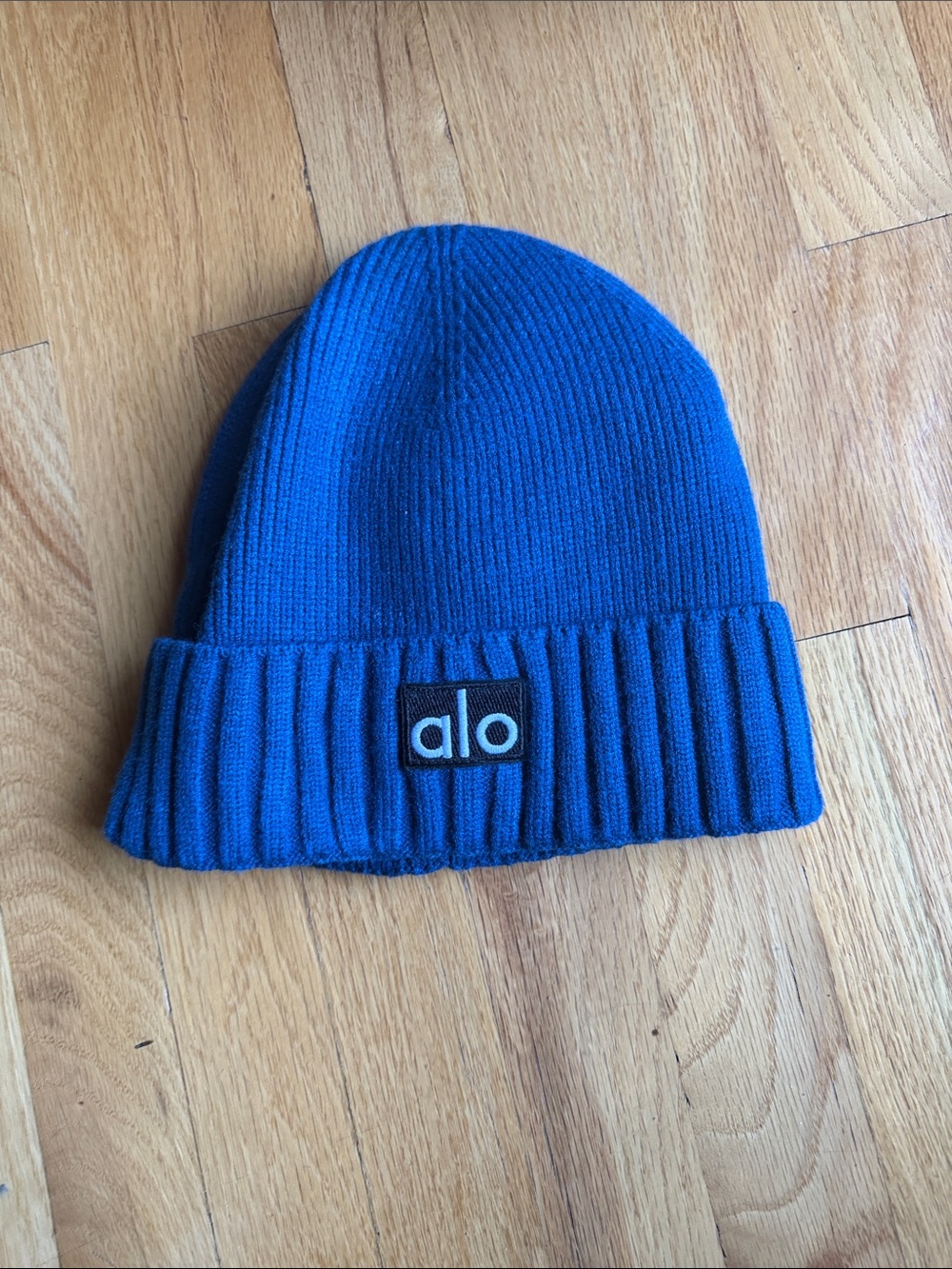ALO Yoga Kids Royal Blue Ribbed Beanie